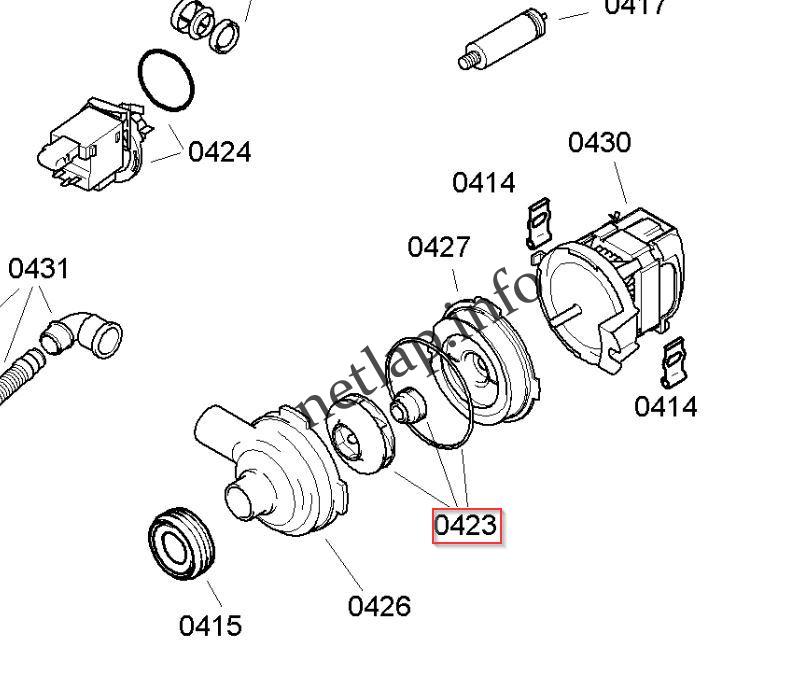 Bosch Siemens mosogatógép keringető szivattyú javító készlet SE/SGS/SGI - Image 3