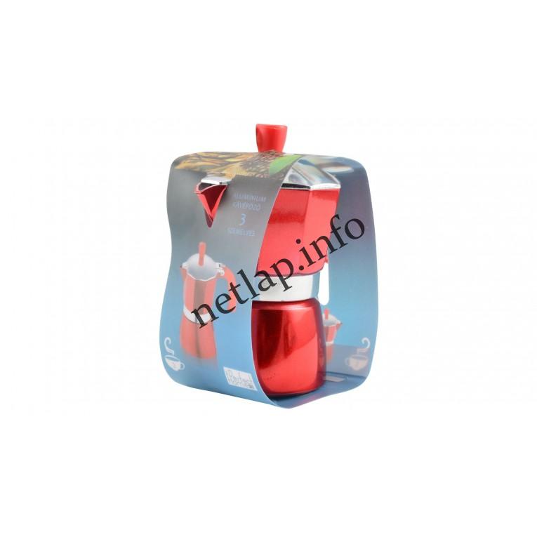 Kotyogós piros alumínium öntvény kávéfőző 3 személyes - Image 3