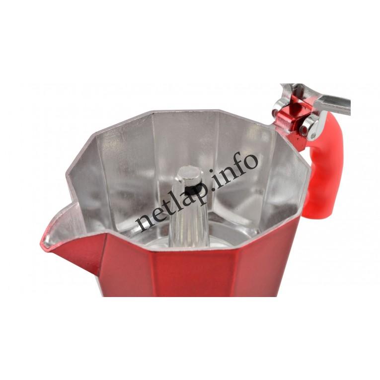 Kotyogós piros alumínium öntvény kávéfőző 6 személyes - Image 2