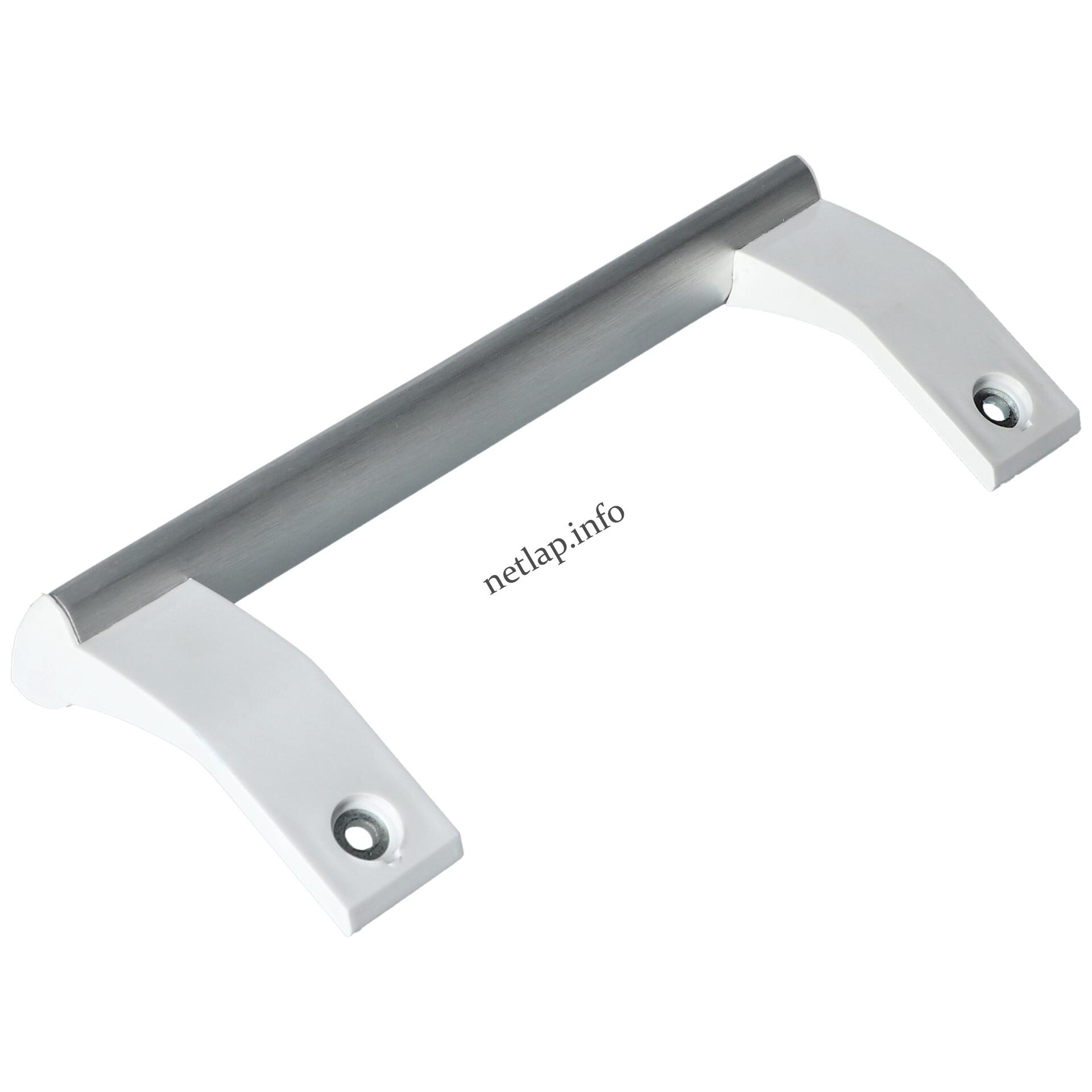 Hűtőgép fogantyú ívelt fehér műanyag+fémbetét Amica 1033555 Hűtőgép fogantyú ívelt fehér műanyag+fémbetét Amica 1033555