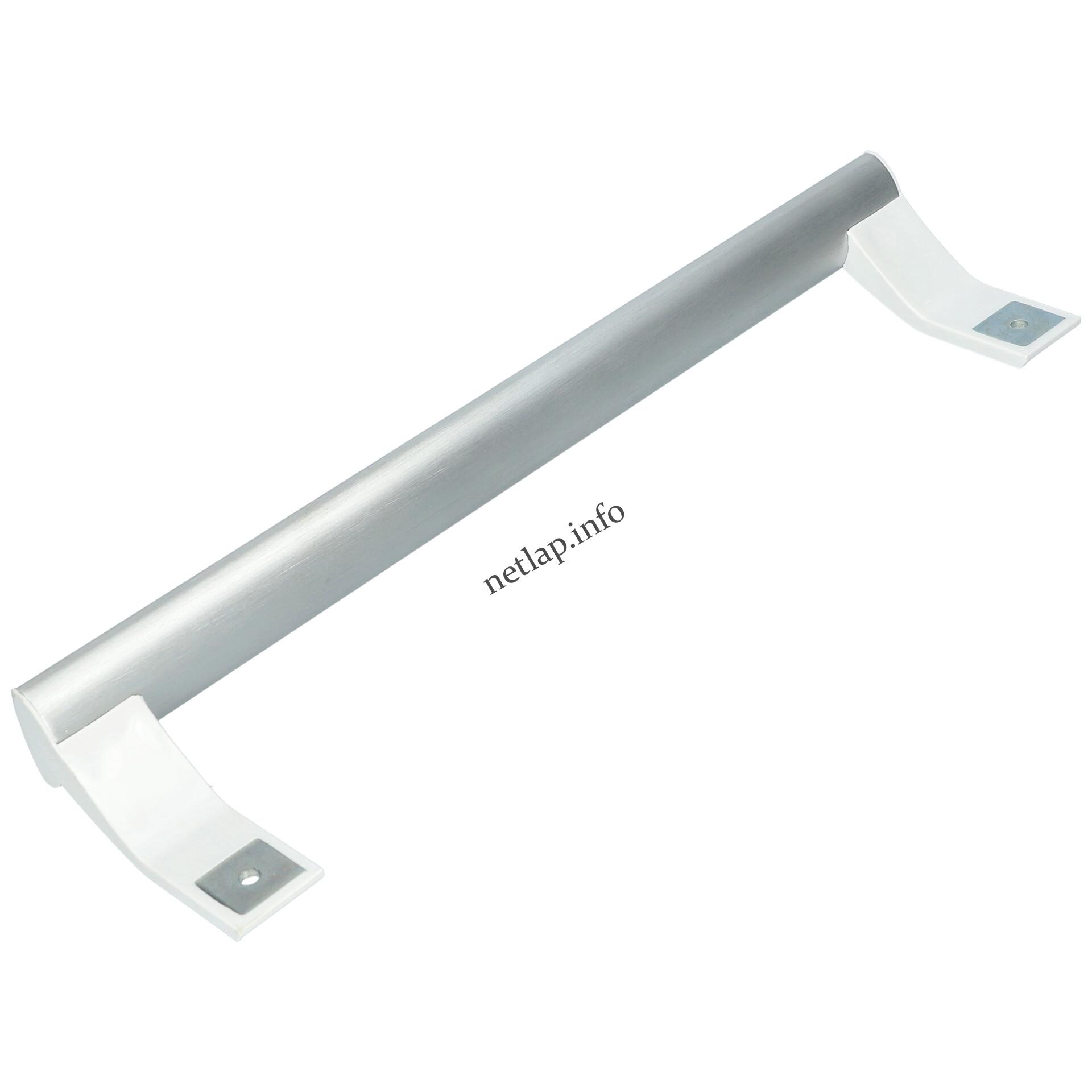 Hűtőgép fogantyú normáltér ívelt fehér műanyag+fémbetét Amica 1033573 Hűtőgép fogantyú normáltér ívelt fehér műanyag+fémbetét Amica 1033573