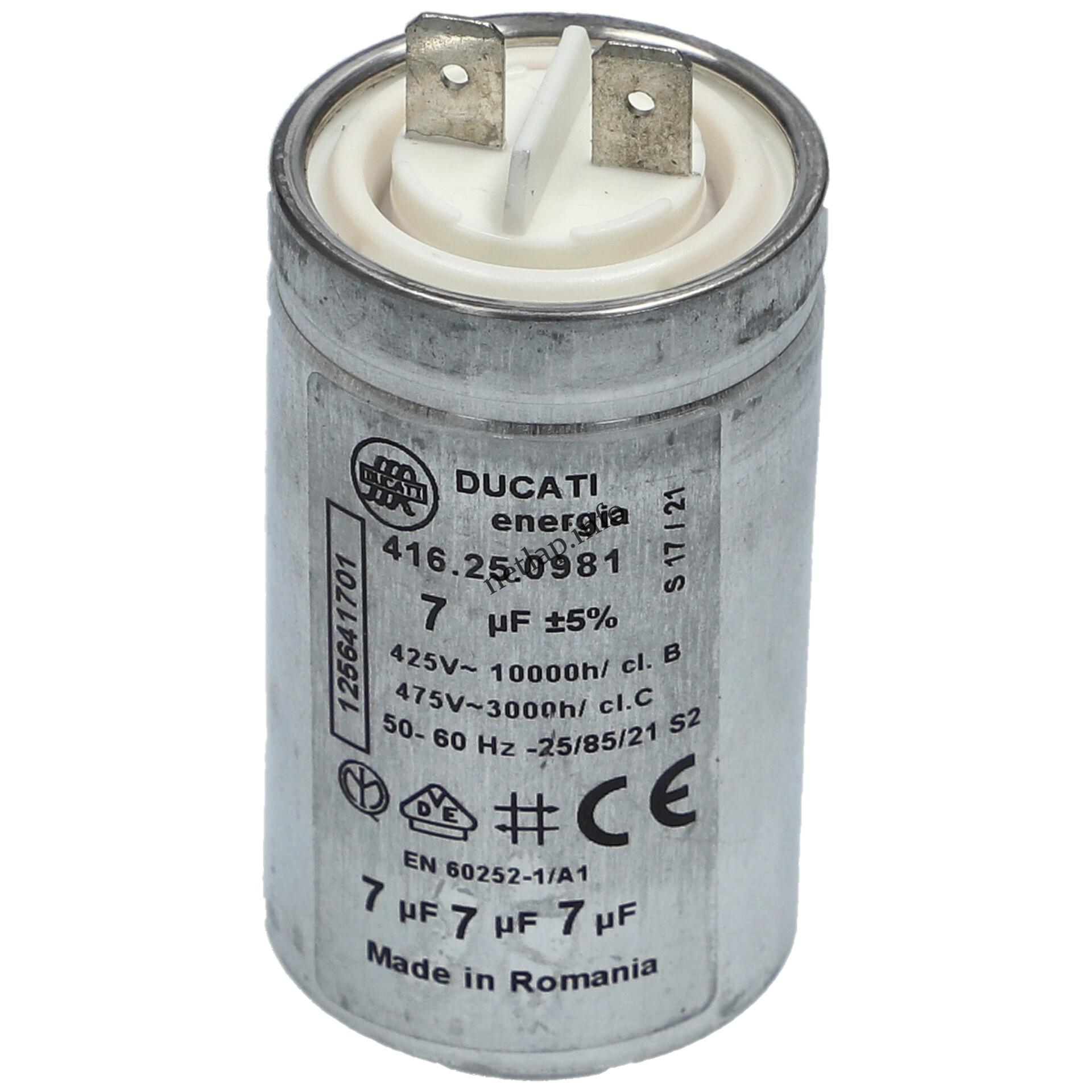 Electrolux szárítógép motor indító kondenzátor sarus fémházas 7uf 475v (OEM) 1256417013 Electrolux szárítógép motor indító kondenzátor sarus fémházas 7uf 475v (OEM) 1256417013