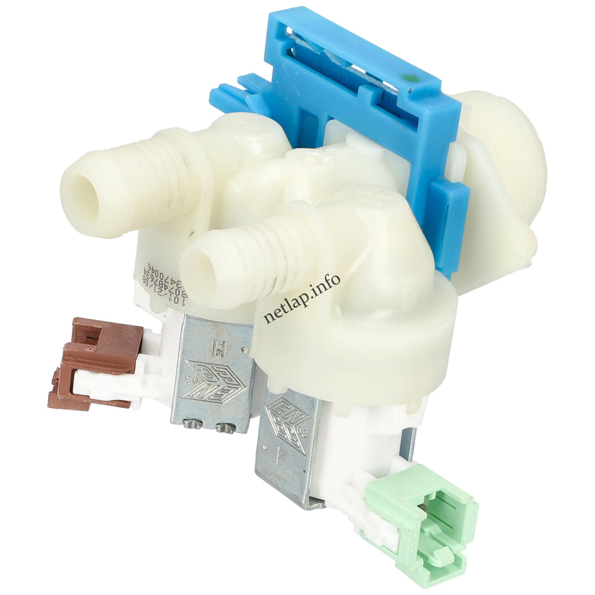 Electrolux mosógép 2 utas 180° mágnesszelep 1325186607 Electrolux mosógép 2 utas 180° mágnesszelep 1325186607