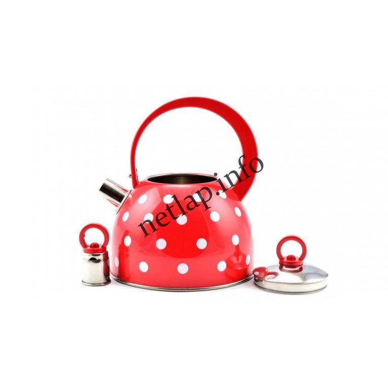 Rozsdamentes acél teafőző, teáskanna pöttyös 2 literes - Image 2