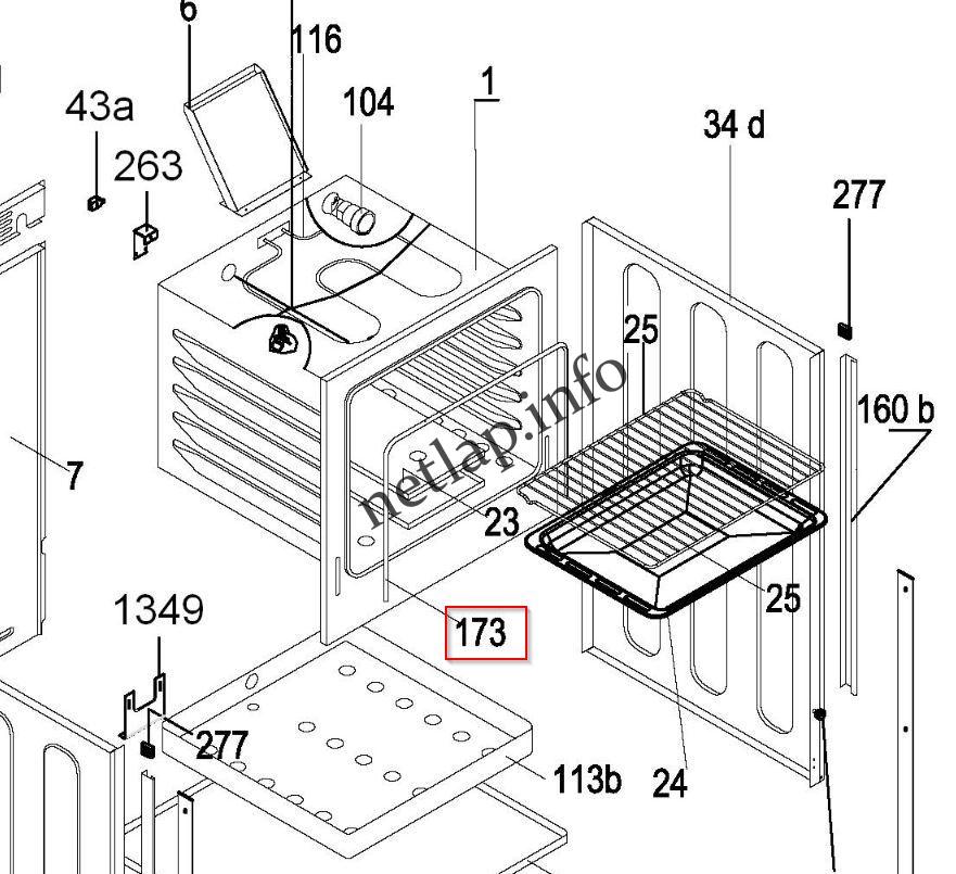 Candy tűzhely sütőajtó szigetelés CCG/CGG/CGM/RCG/RF - Image 2