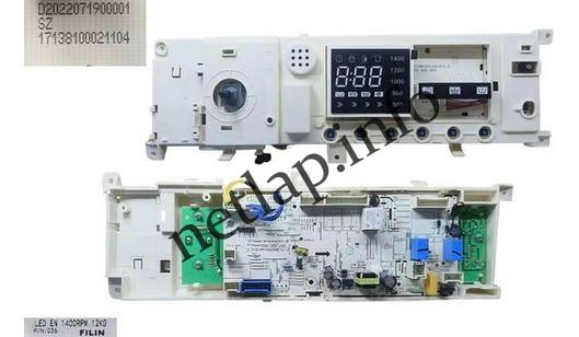 Mosógép vezérlőmodul Starlight 17138100021104 Mosógép vezérlőmodul Starlight 17138100021104
