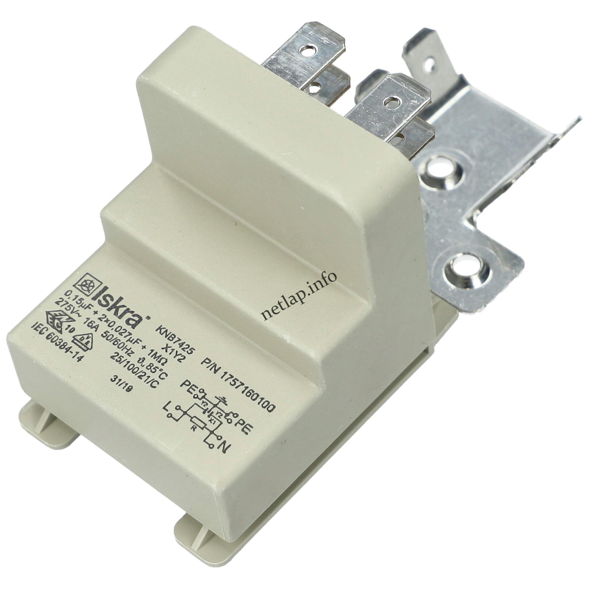 Beko Indesit Whirlpool 0 15 UF 275v kondenzátor sarus zavarszűrő 1746530100 Beko Indesit Whirlpool 0 15 UF 275v kondenzátor sarus zavarszűrő 1746530100