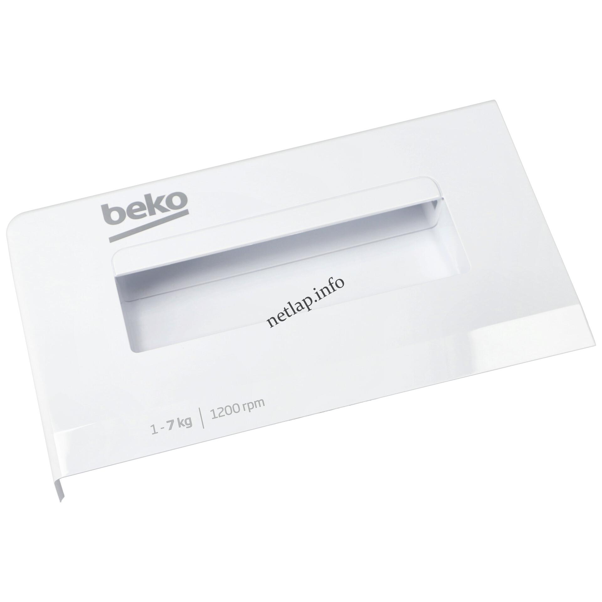 Beko mosógép mosószertartó előlap 1912504128 Beko mosógép mosószertartó előlap 1912504128