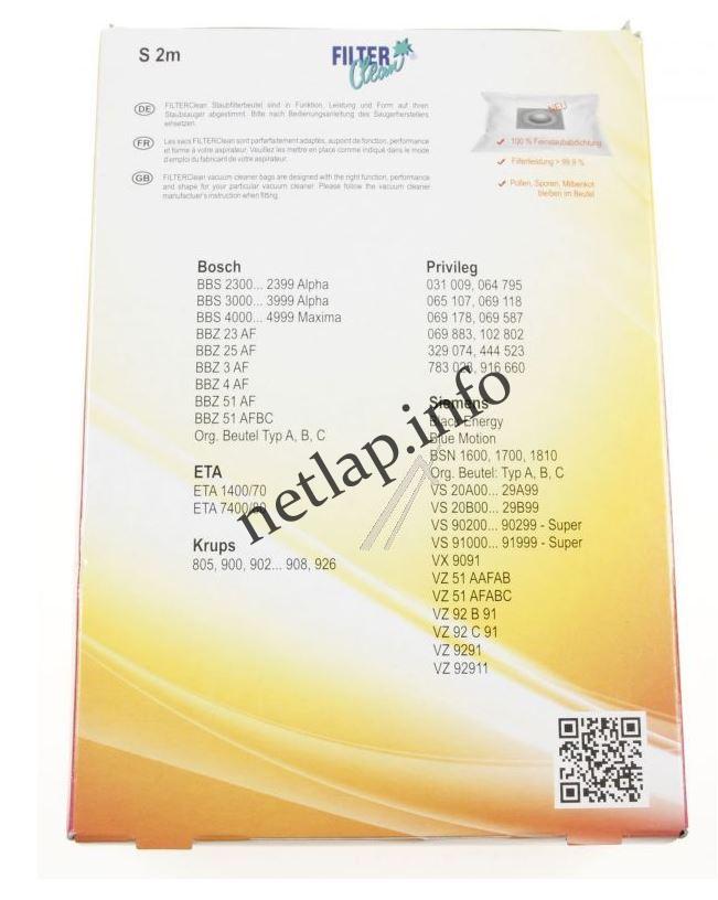 NL-PZS-265700.0020S mikroszálas porszívó porzsák - Image 2