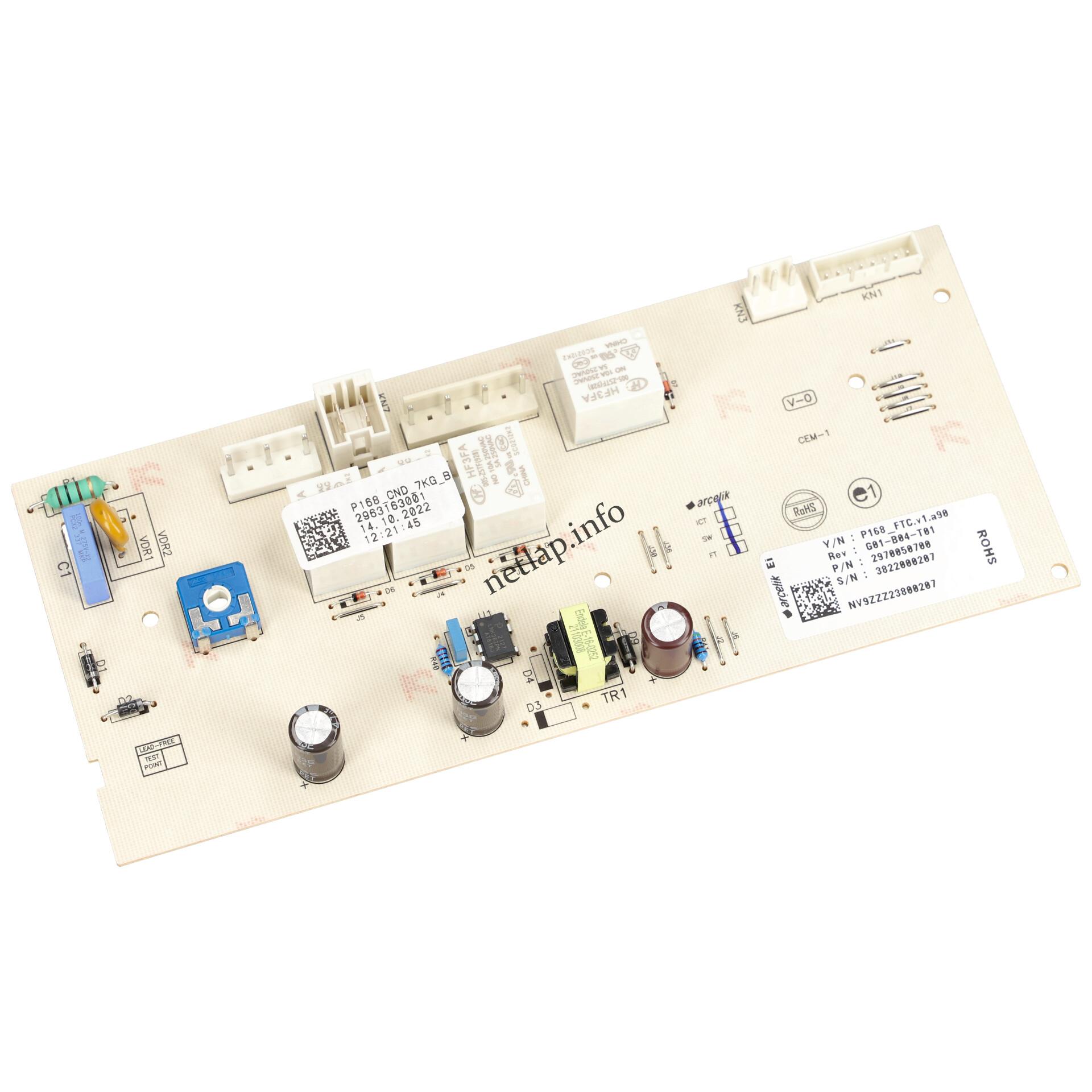 Beko szárítógép vezérlőmodul 2963163001 Beko szárítógép vezérlőmodul 2963163001