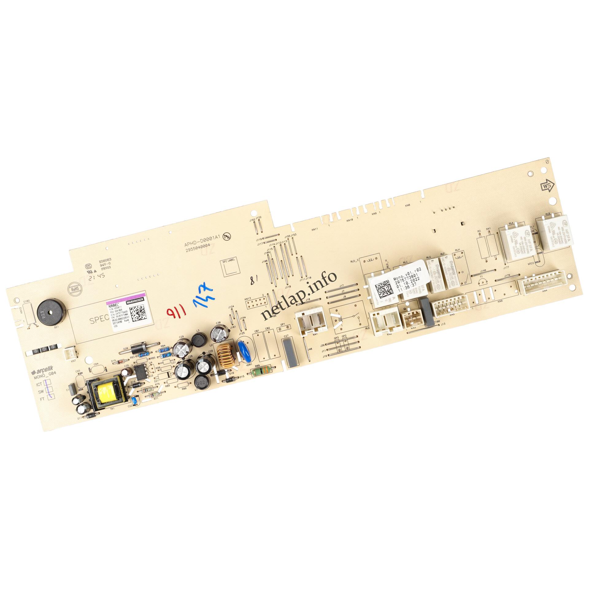 Beko szárítógép vezérlőmodul 2975773801 Beko szárítógép vezérlőmodul 2975773801