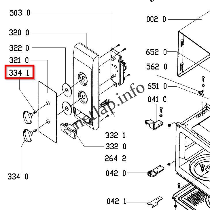 Bauknecht Ignis Whirlpool mikrosütő fém gombrögzítő betét AKL/AVM/MCI/MD/MW/JG/KM - Image 2