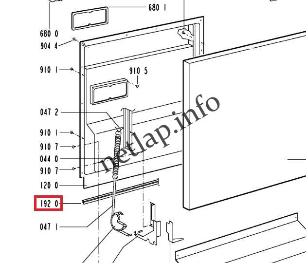 Whirlpool mosogatógép alsó ajtószigetelés ADG/ADP - Image 2