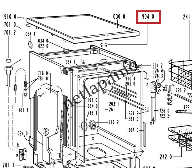 Whirlpool mosogatógép tetőzáró dugó ADG/ADP - Image 2