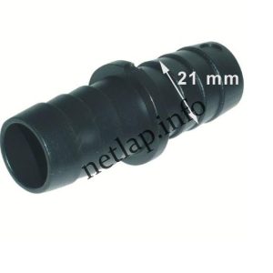 Kifolyócső összekötő közdarab 21/21mm