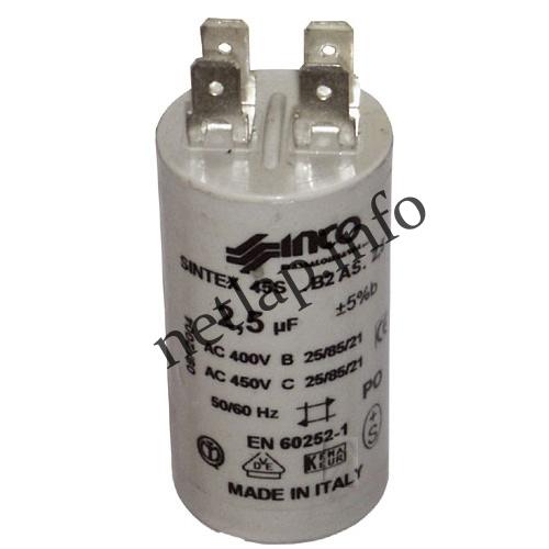 Mosógép indítókondenzátor 2,5UF 450V