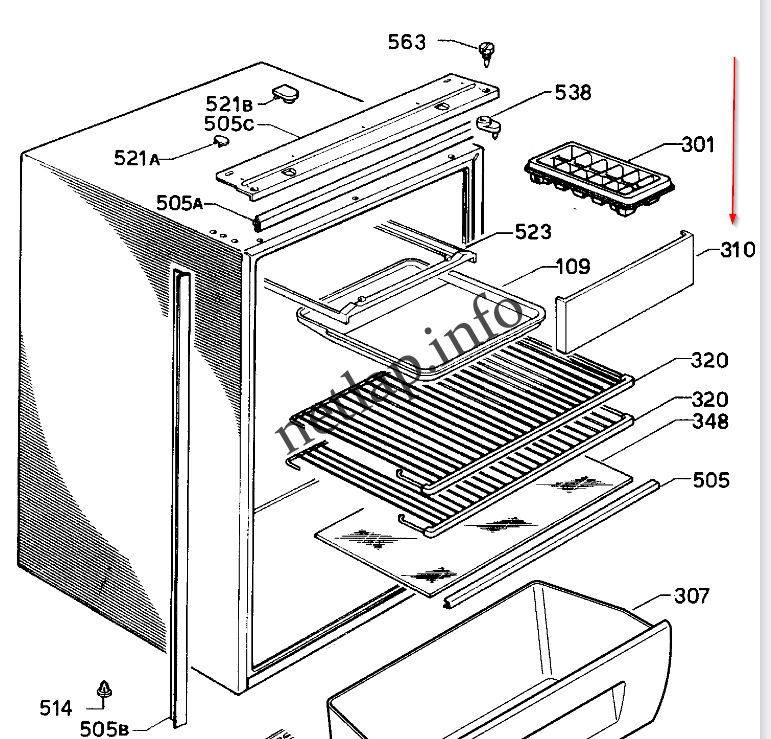 Arthur Martin Faure Zanussi hűtőgép belső fagyasztóajtó AR/FRG/ZU - Image 3