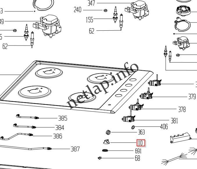Beko tűzhely főzőlap forgatógomb HIZ/HIZG/HIZM - Image 3