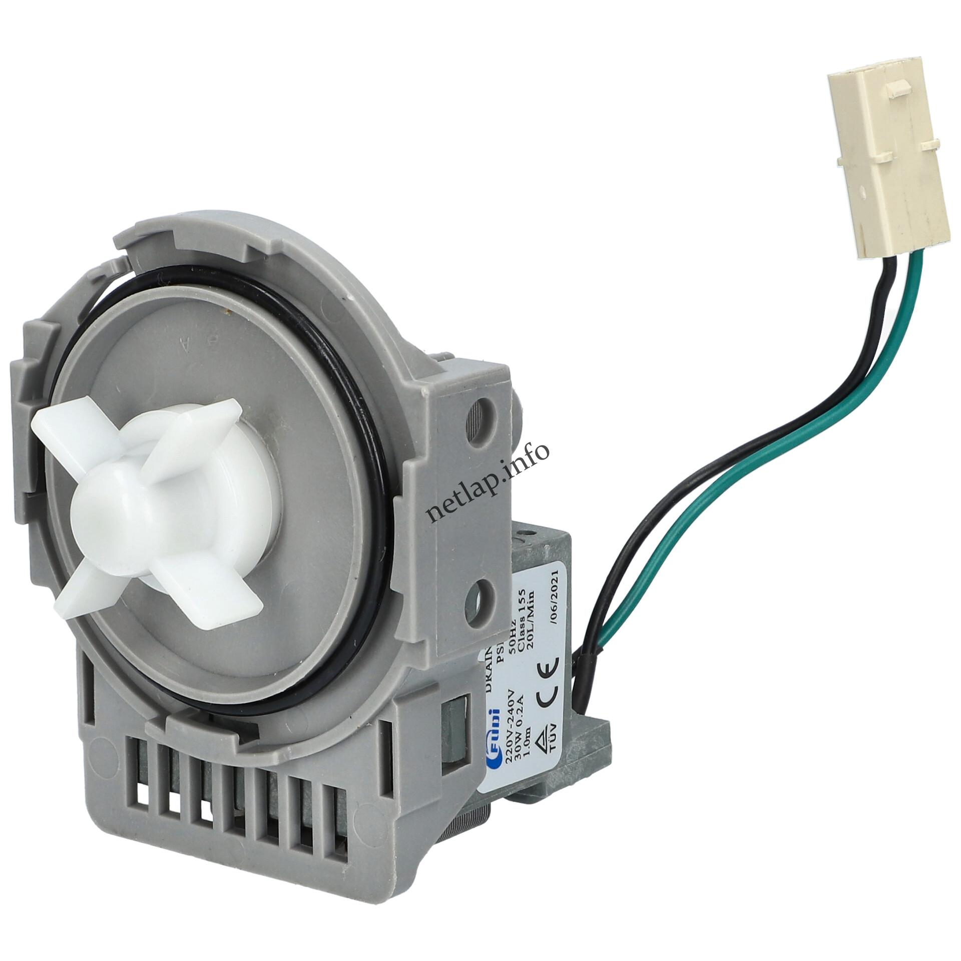 Gorenje mosogatógép 30W ürítő szivattyú 4 körmös hátul vezetékes stekkeres (OEM) fudi psb 01 482000097046 Gorenje mosogatógép 30W ürítő szivattyú 4 körmös hátul vezetékes stekkeres (OEM) fudi psb 01 482000097046
