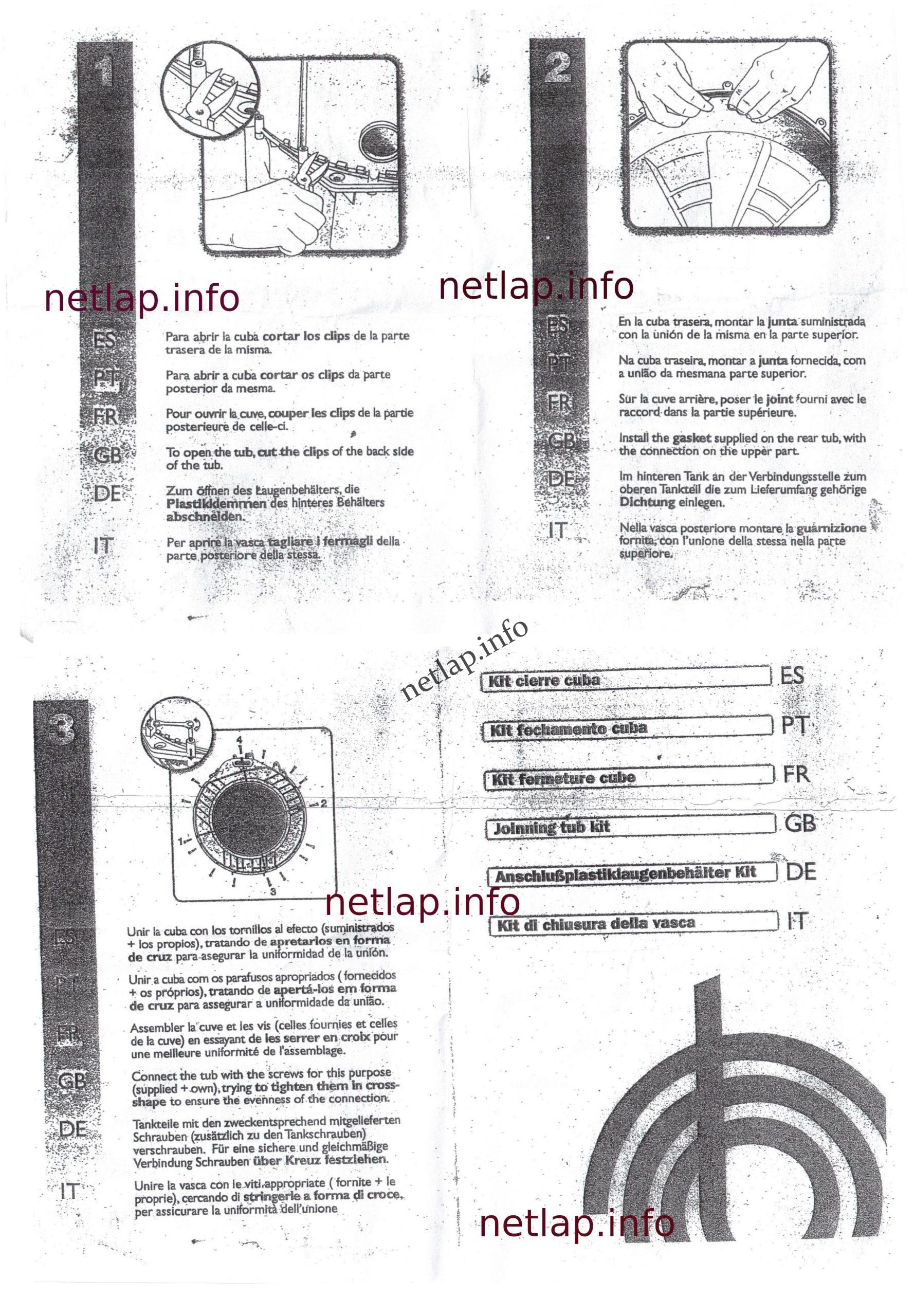 Bosch Siemens mosógép gyári csapágy szett üst tömítéssel, csavarokkal WAE/WM/WXL/WFX - Image 3