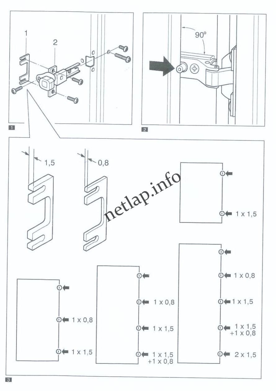 Bosch Siemens hűtőgép gyári zsanér-szett (4db) KI/KIV/KIZ - Image 2