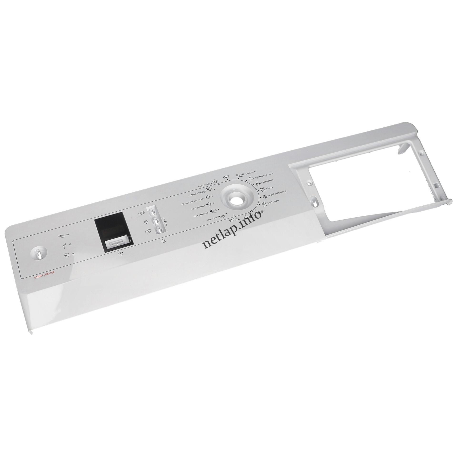 Gorenje Mora mosógép kezelő burkolat előlap 391491 Gorenje Mora mosógép kezelő burkolat előlap 391491