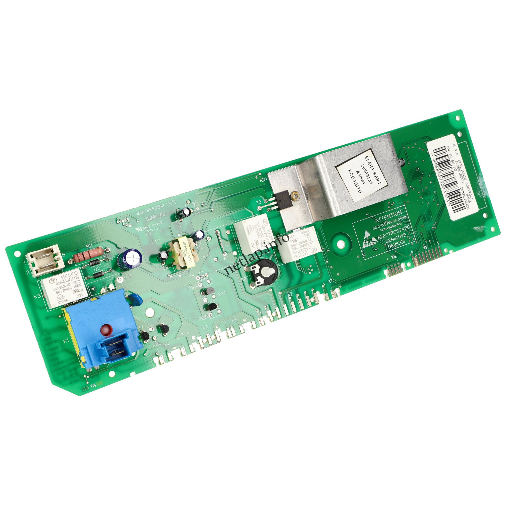 Zanussi mosógép vezérlőmodul 4055011003 Zanussi mosógép vezérlőmodul 4055011003