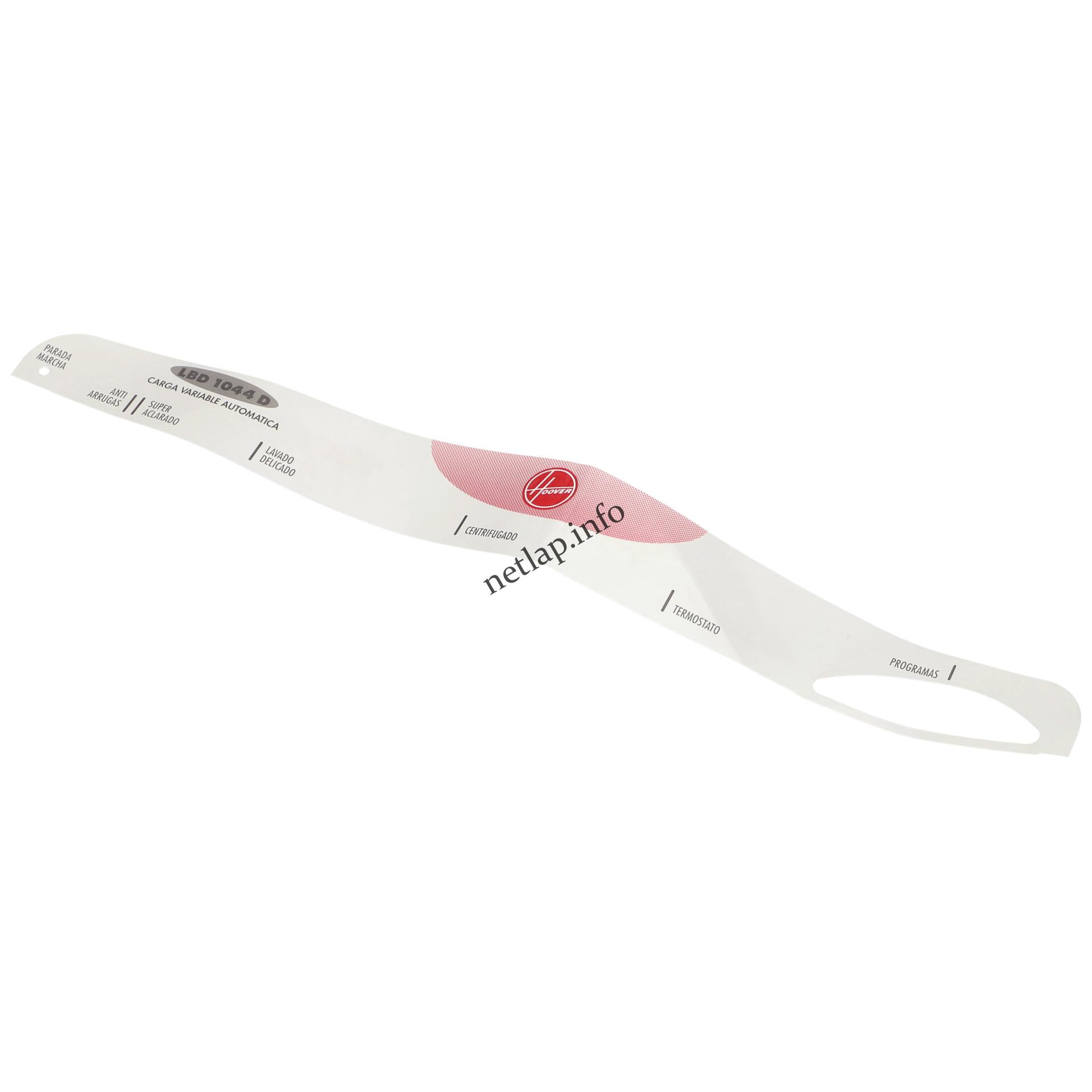 Candy Hoover mosógép program felirat 41000334 Candy Hoover mosógép program felirat 41000334