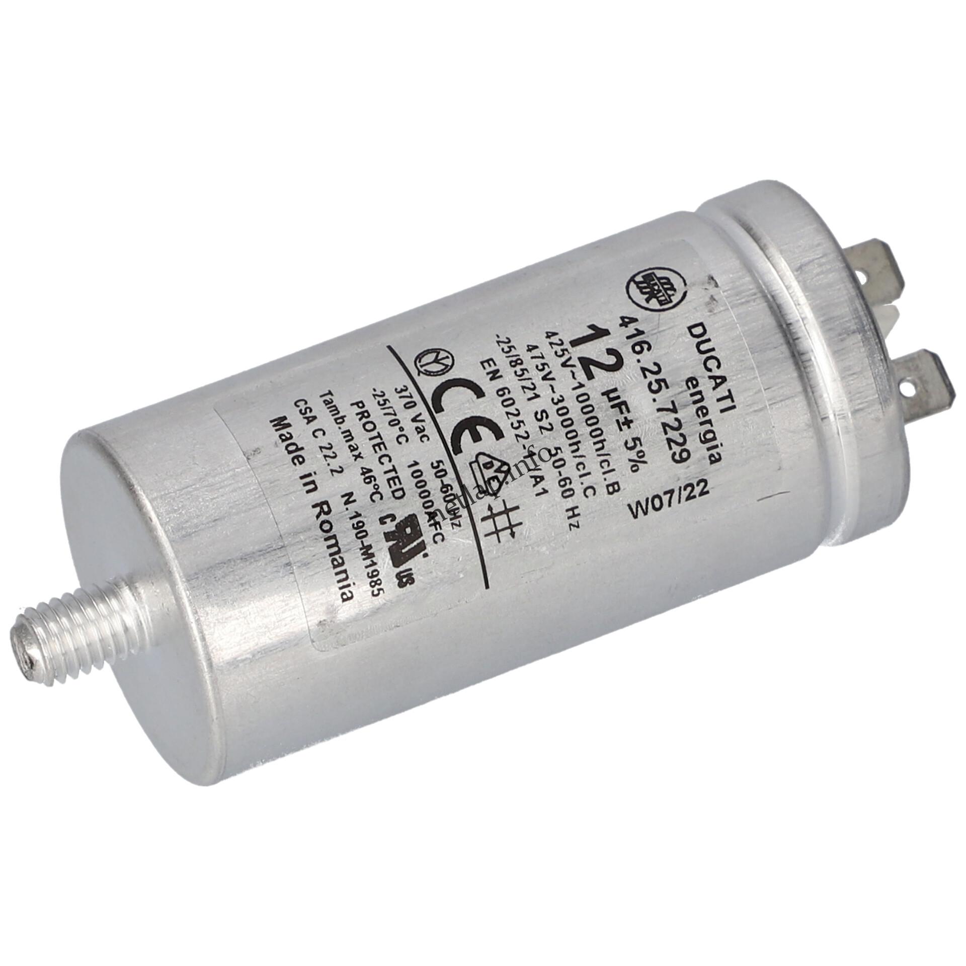 Candy szárítógép 12 UF 475v kondenzátor sarus fémházas 41041497 Candy szárítógép 12 UF 475v kondenzátor sarus fémházas 41041497