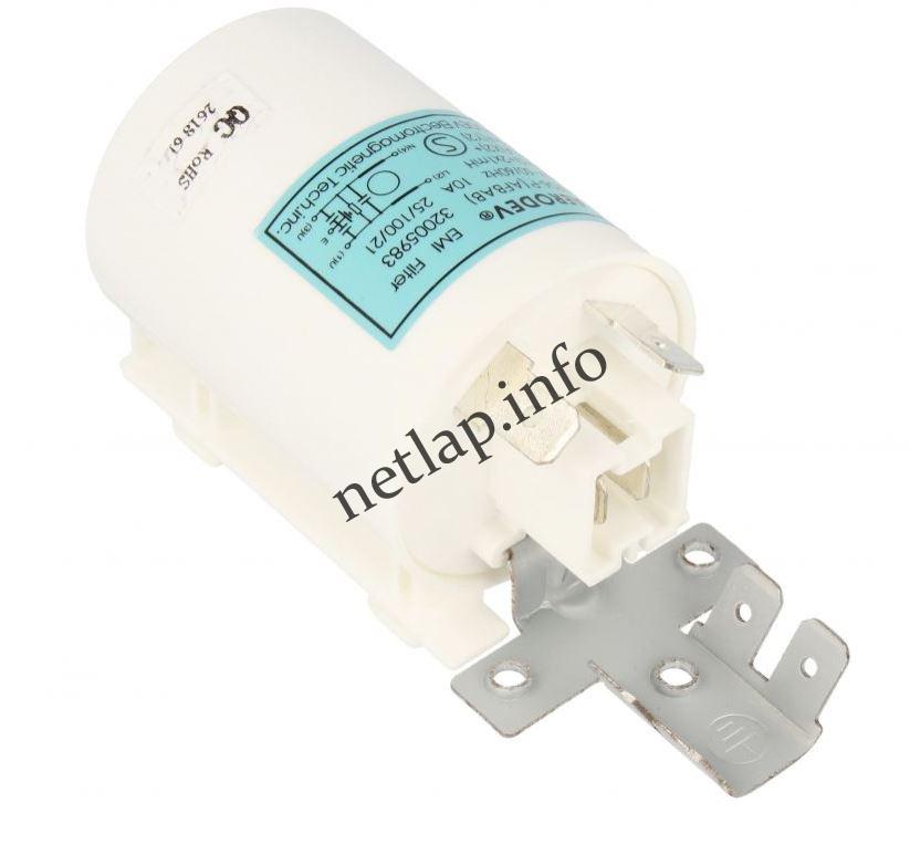 Vestel mosógép zavarszűrő kondenzátor 0,47µF 10A 250V