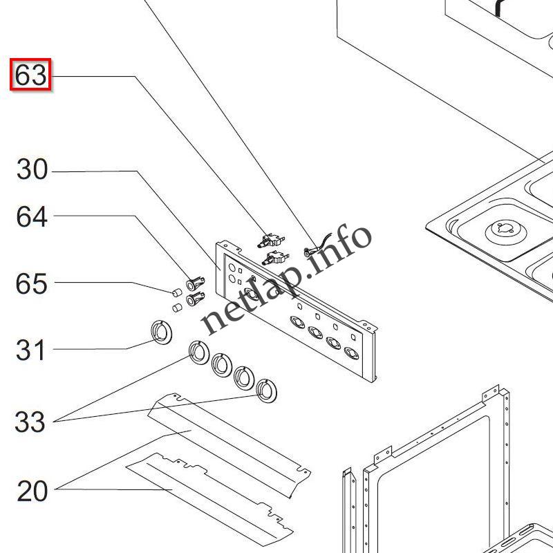 Fagor tűzhely kapcsoló CFF/CFH/KG/SGN - Image 4