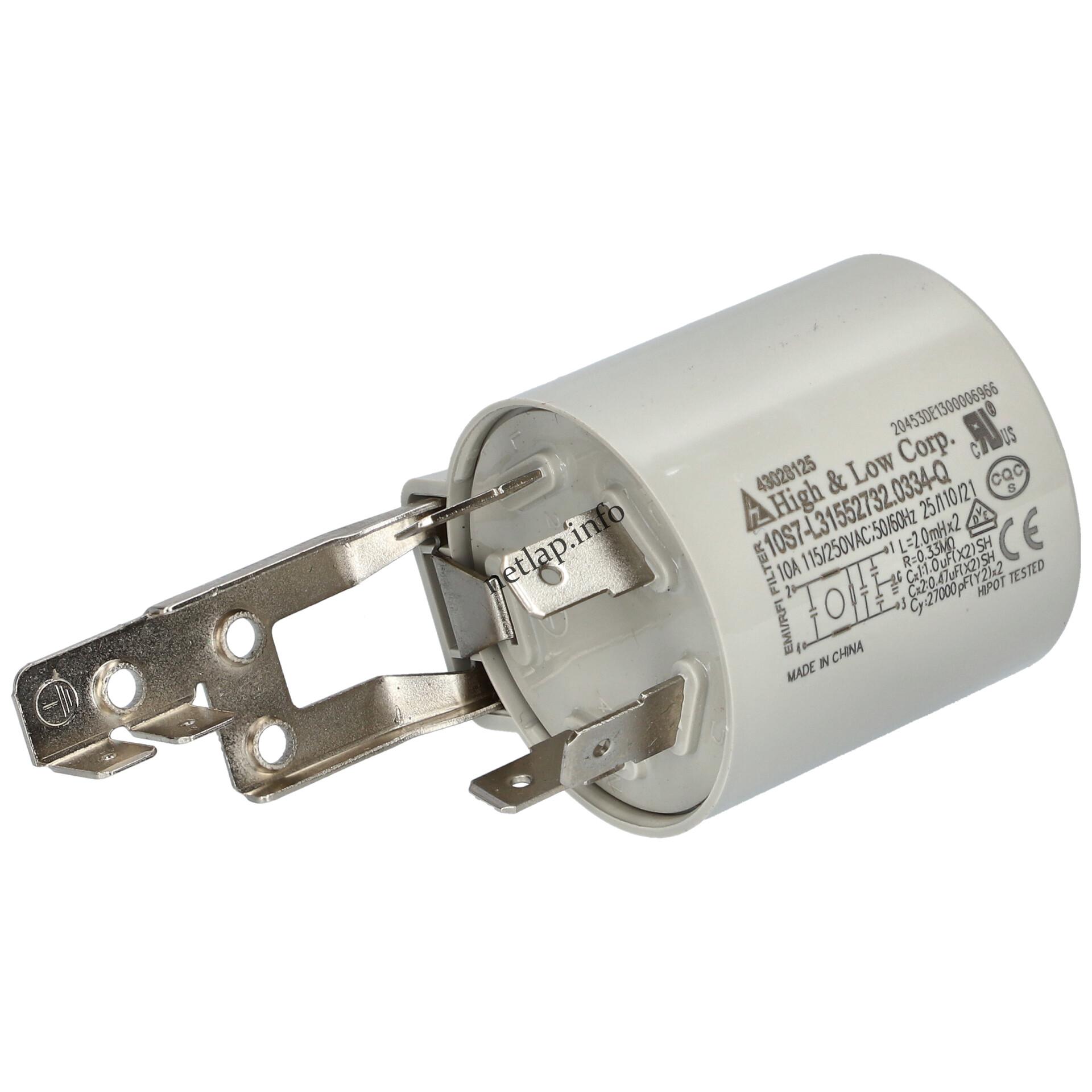 Candy mosógép kondenzátor zavarszűrő 43028125 Candy mosógép kondenzátor zavarszűrő 43028125