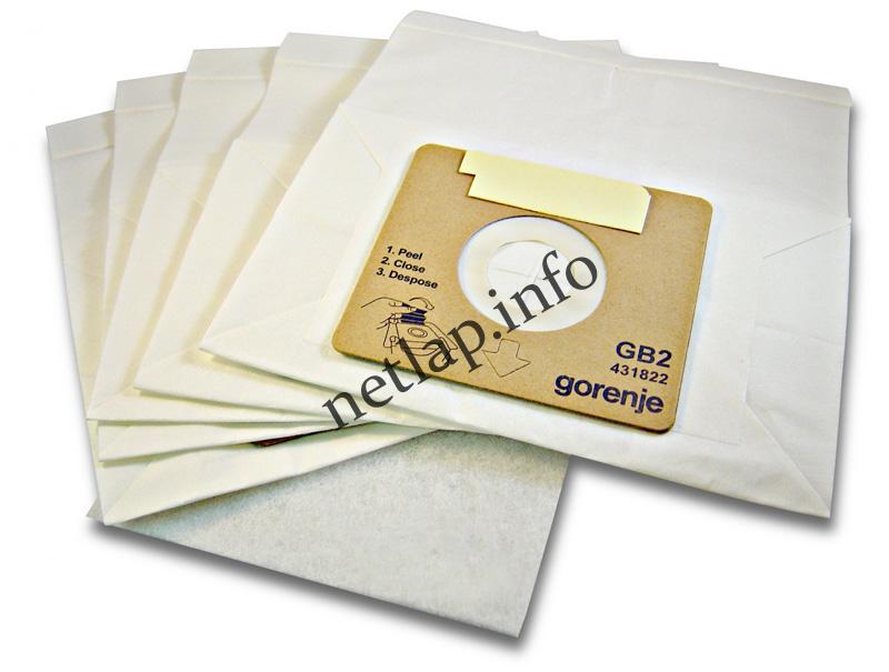 Gorenje porszívó 5db papír porzsák + 1 db motorszűrő VC/VCH/VCK