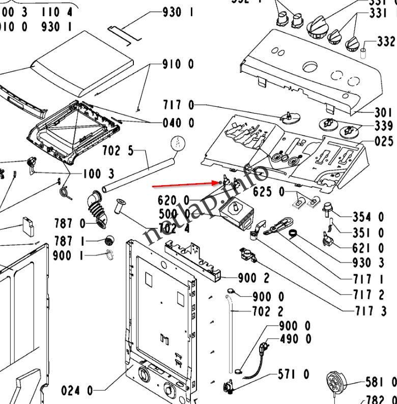 Bauknecht Ignis Laden Whirlpool mosógép opció kapcsoló AWA/AWE/AWM/AWT/FL/WA - Image 4