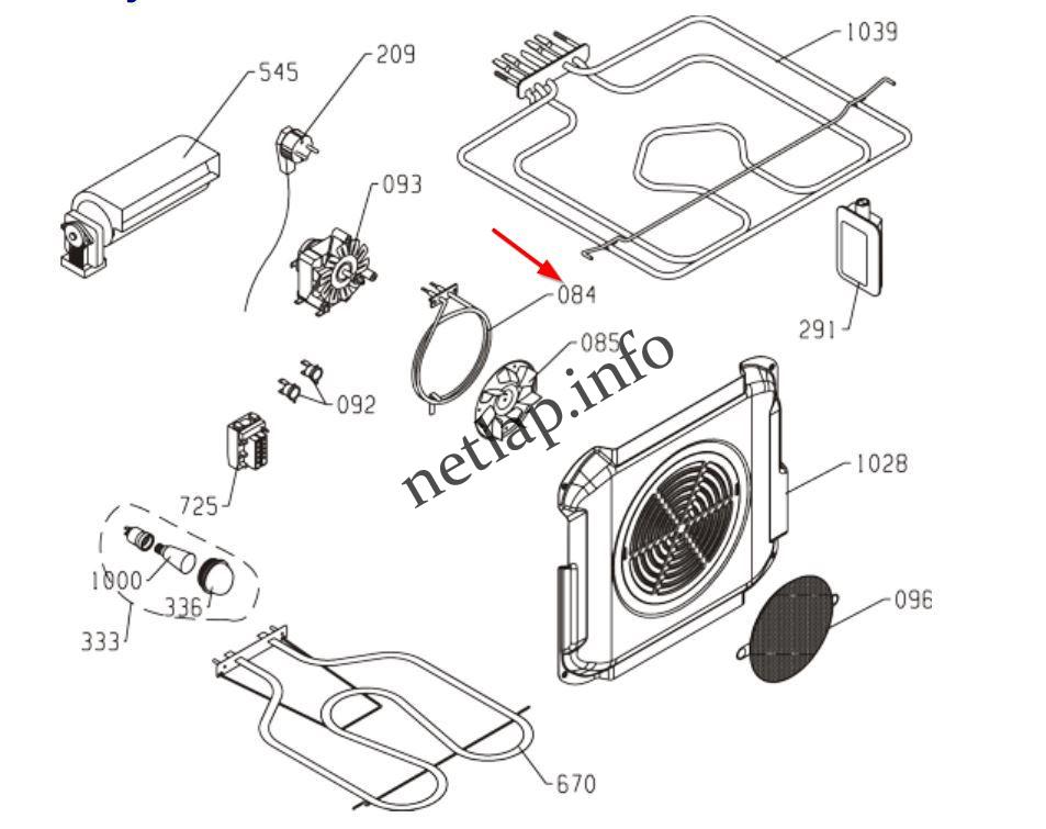 Gorenje tűzhely körfűtőszál légkeveréshez BC/BO/EC/KEC/VT - Image 2