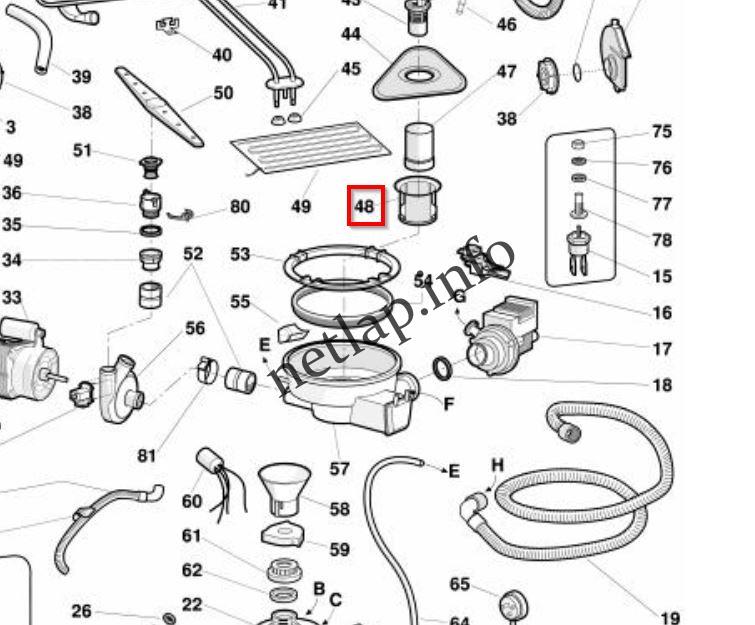 Ariston Indesit Hoover mosogatógép mikroszűrő DVG/DWF/IDL/LS/LV - Image 2