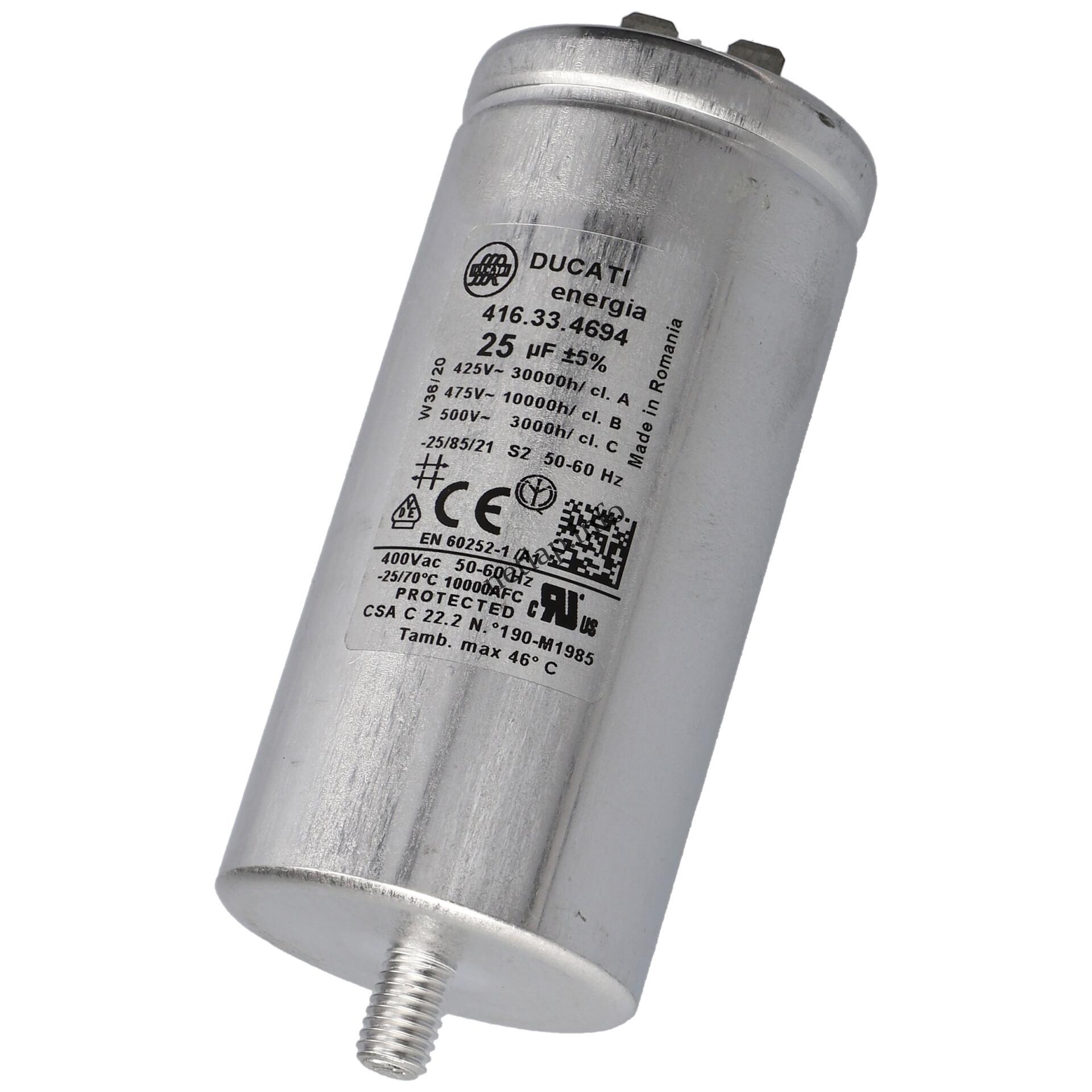 Gorenje Mora szárítógép 25 UF 500v kondenzátor sarus motor indító fémházas 460715 Gorenje Mora szárítógép 25 UF 500v kondenzátor sarus motor indító fémházas 460715