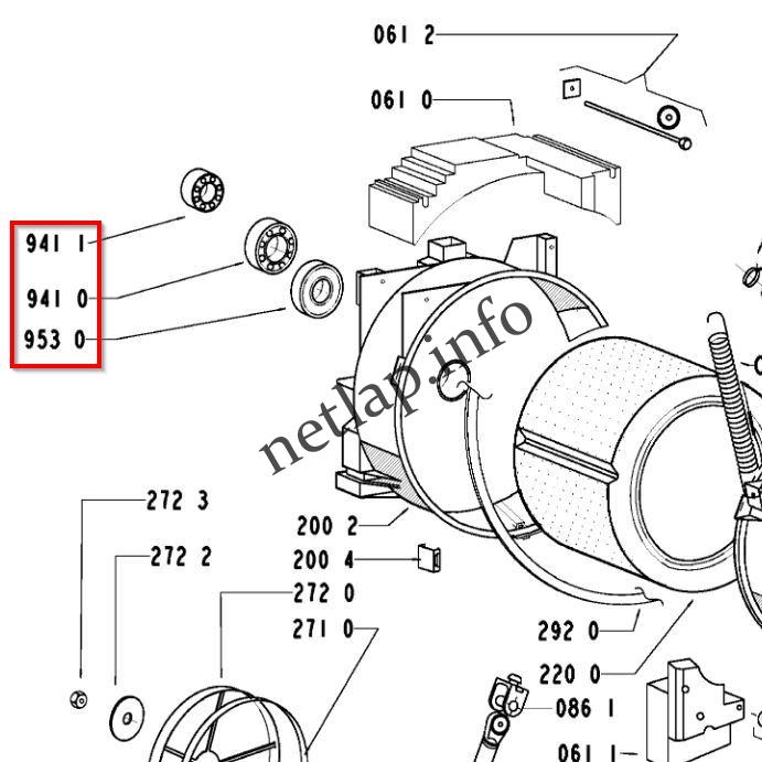 Bauknecht Hanseatic Ignis IKEA Whirlpool mosógép utángyártott szimering-csapágy szett WAS/AWP/AWM - Image 2