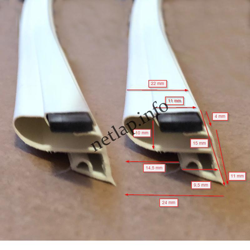 Univerzális hűtőajtó tömítés, hűtőgép ajtószigetelés, kerekített profil 1300X700mm - Image 2