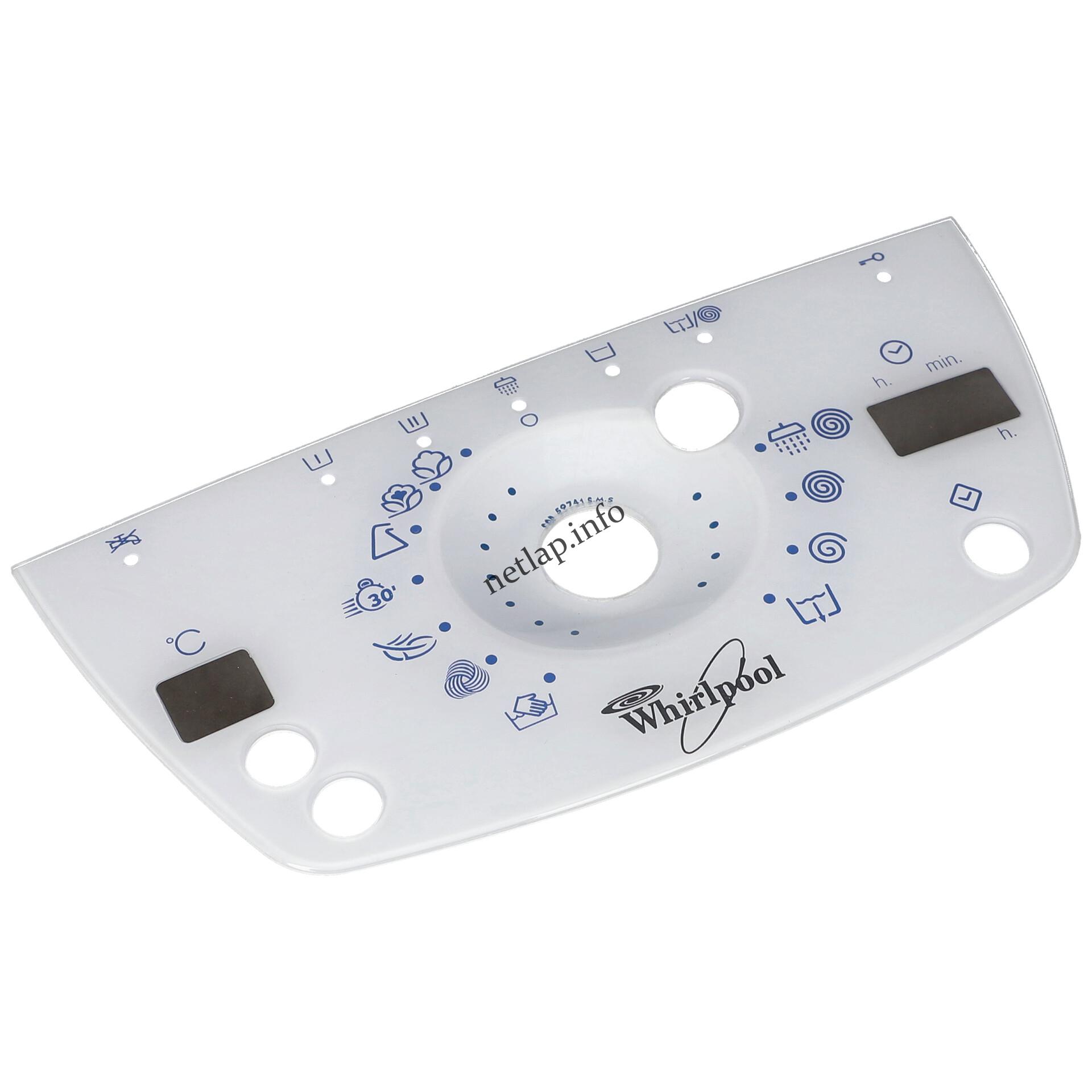 Indesit Whirlpool mosógép burkolat előlap C00489394 Indesit Whirlpool mosógép burkolat előlap C00489394