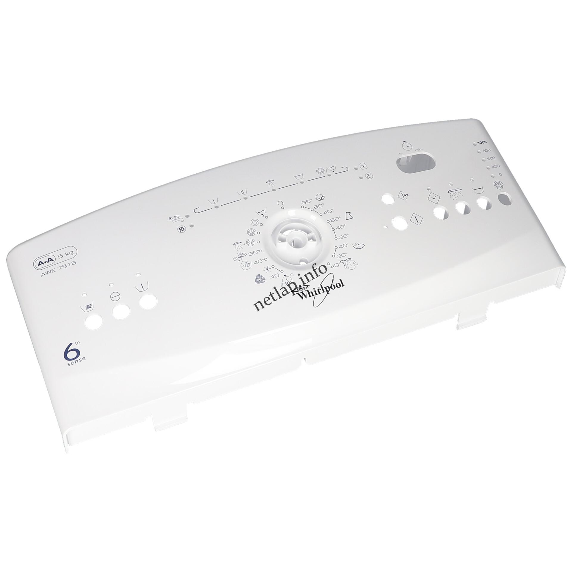 Whirlpool mosógép kezelőelőlap 481245217882 Whirlpool mosógép kezelőelőlap 481245217882