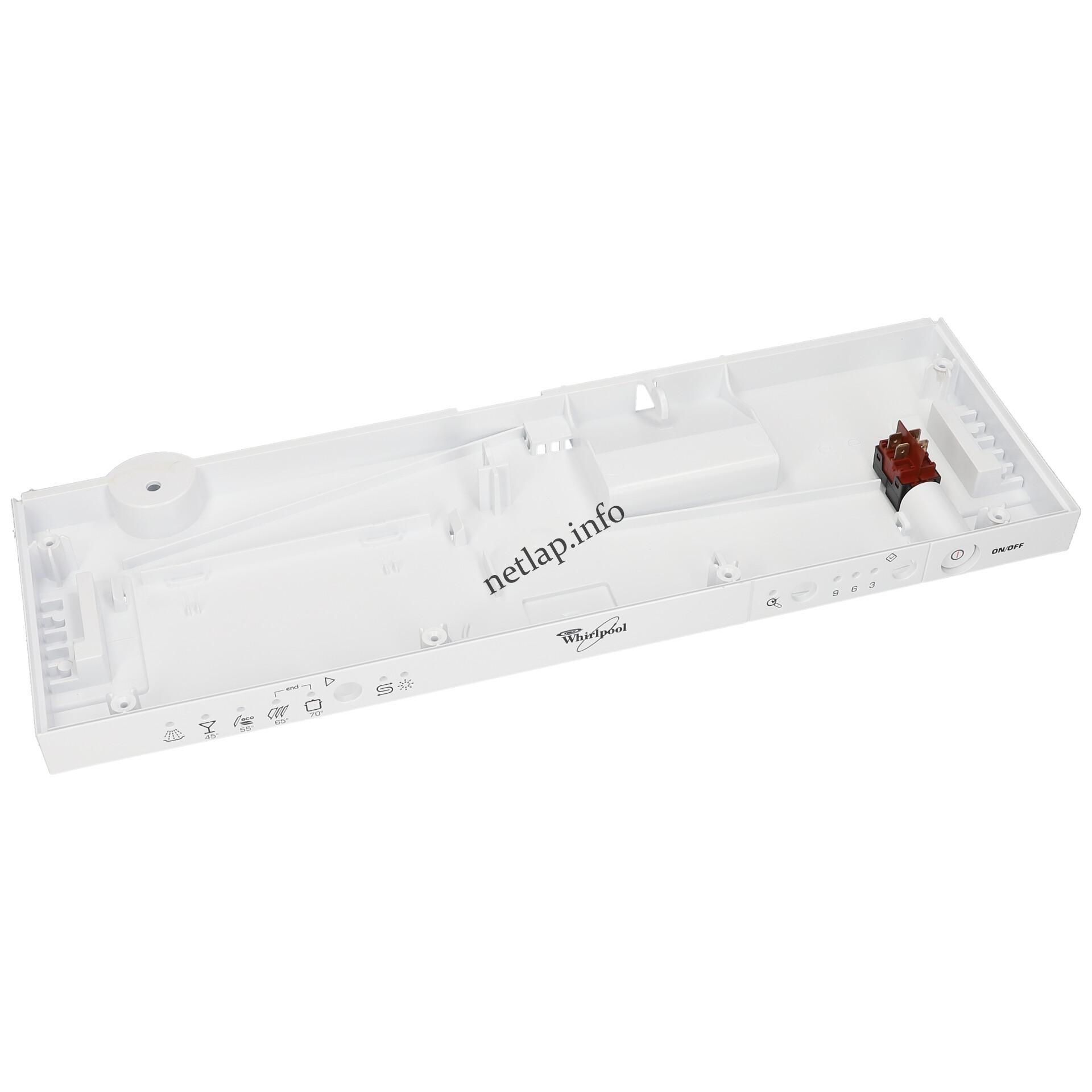 Whirlpool mosogatógép előlap főkapcsolóval 481290508857 Whirlpool mosogatógép előlap főkapcsolóval 481290508857