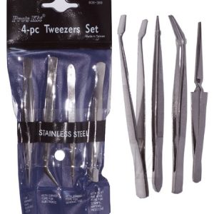 Csipeszkészlet rozsdamentes, 4db