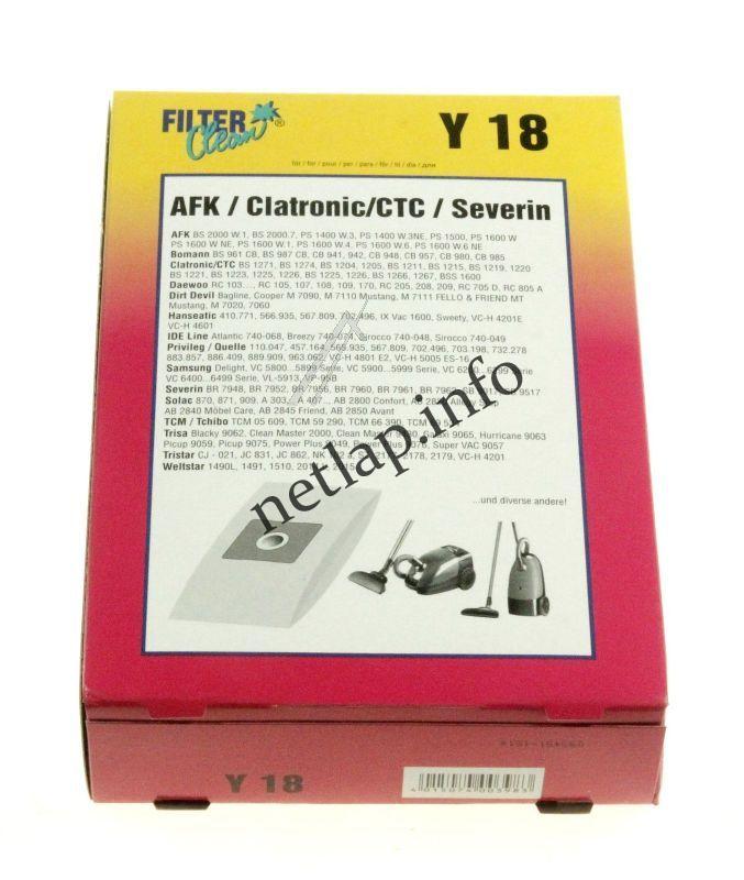 Porszívó papír porzsák Y18 5db 000193-K