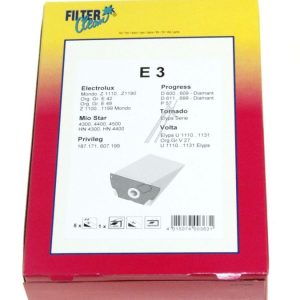 Porszívó papír porzsák E3 5db 000137-K