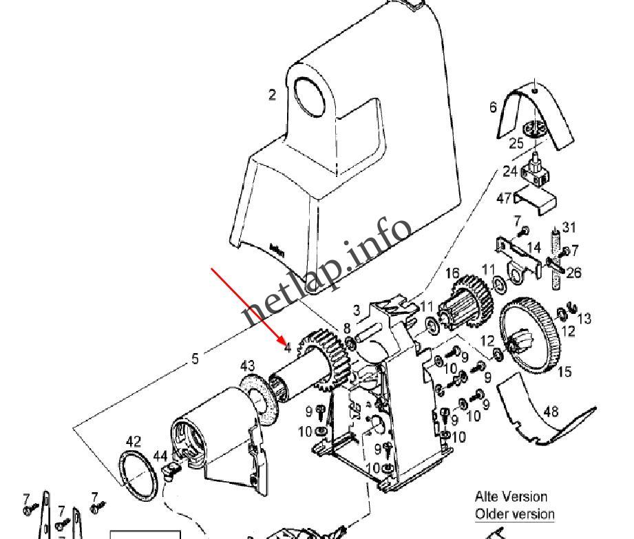 Braun húsdaráló fogaskerék 4242/G1300/G1500/G3000 - Image 4
