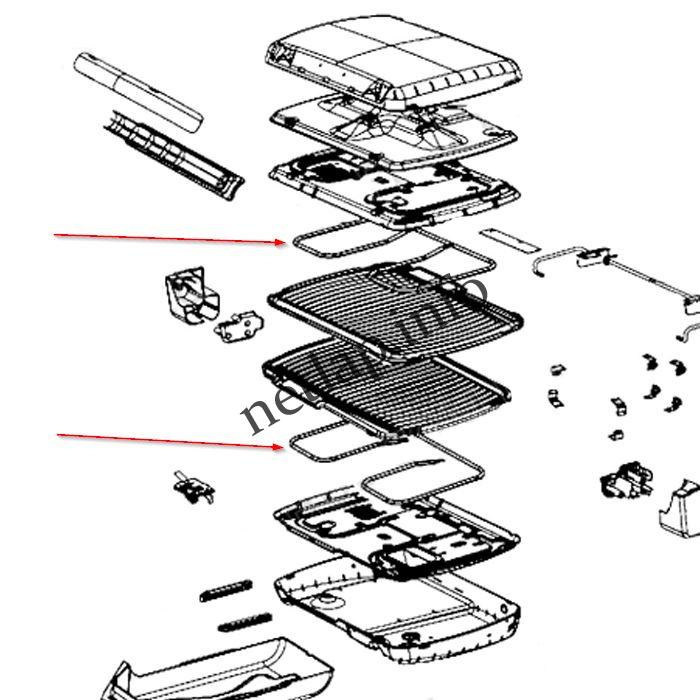 Rowenta Tefal kontaktgrill grillsütő fűtőszál GR3060 GC3050 GC3070 - Image 2