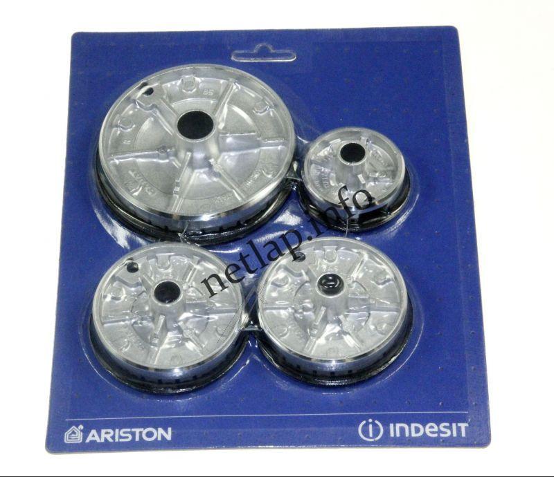 Ariston-Hotpoint Indesit Sholtes tűzhely égőrózsa égőfedél szett CG/CX/ID/GF/PH/PR - Image 2