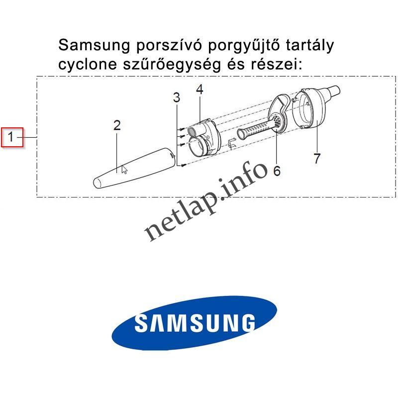 Samsung porszívó komplett porgyűjtő tartály, cyclone szűrőegység VC/VCC - Image 2