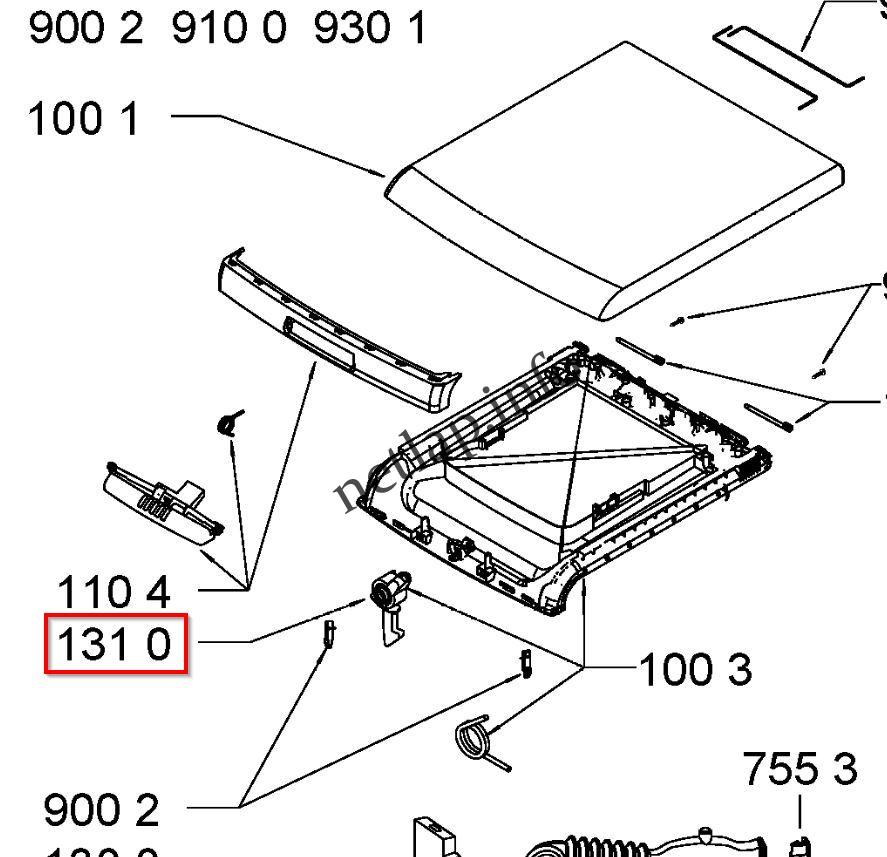 Bauknecht Ignis Whirlpool mosógép ajtóba horog, tető kampó WATE/TLS/AW/AWT - Image 3